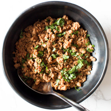 chicken keema in a bowl