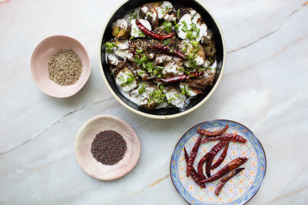 Nevine's Bagara Baingan (Eggplant with Tempering) - Pakistan Eats