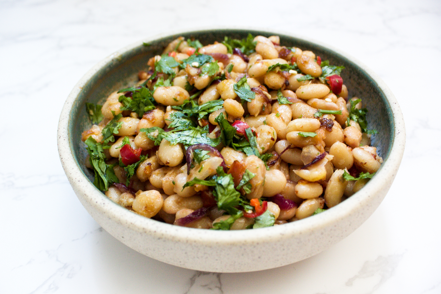 Lobia masala in a bowl 