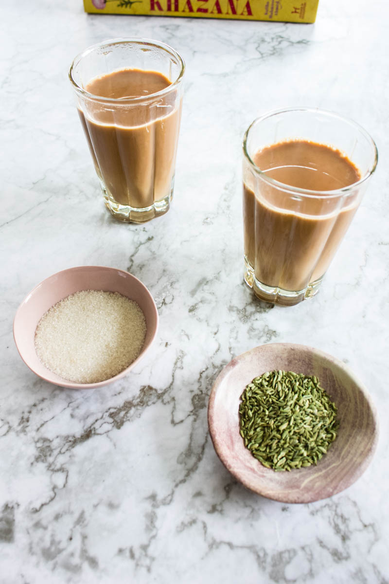 masala chai with sugar