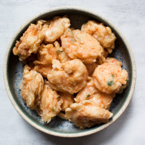 shrimp tempura in a bowl